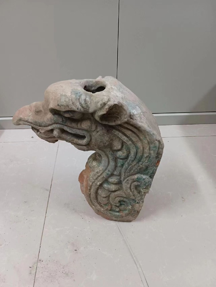 绿琉璃兽首建筑构件